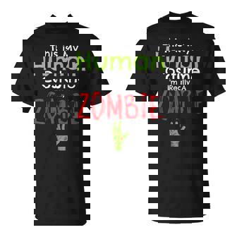 This Is My Human Costume I'm Really A Zombie Halloween T-Shirt - Thegiftio UK