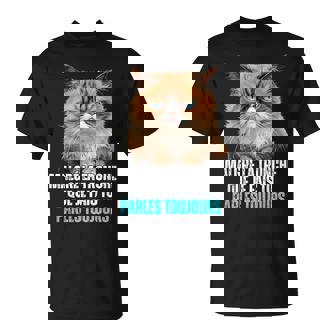 Humour Chat Pas Content Mauvaise Humeur Râleur Drôle T-Shirt - Cadeauxyz