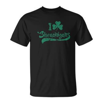 I Clover Shenanigans Funny Irish Clover St Saint Patricks Day T-Shirt - Thegiftio