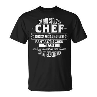 Ich Bin Stolzer Chef Einer Unheuer Fantastischen Teams T-Shirt - Geschenkecke