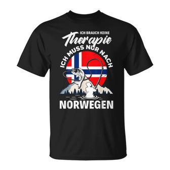 Ich Brauche Keine Therapie Ich Muss Nur Nach Norwege T-Shirt - Geschenkecke