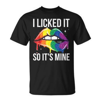 Ich Habe Es Angeleckeck So Ist Es Meine Lgbt T-Shirt - Geschenkecke