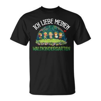 Ich Liebe Meinen Waldkindergarten Waldkind T-Shirt - Geschenkecke