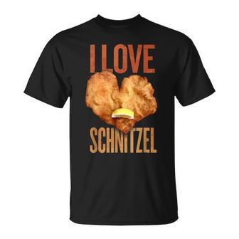 'Ich Liebe Schnitzel Für Wiener Schnitzelfresser' T-Shirt - Geschenkecke