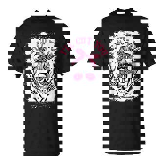 I'll Cut You Messy Bun Skull Bleached Hairdresser Halloween T-Shirt - Monsterry