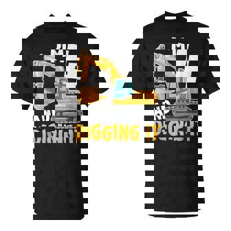 I'm Four 4 Year Old 4Th Birthday Boy Excavator Construction T-Shirt - Thegiftio UK