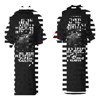 I'm On The Naughty List And I Regret Nothing Moo Deng T-Shirt - Seseable