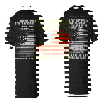 I'm Voting For The Convicted Felon Us Flag Trump 2024 T-Shirt | Mazezy