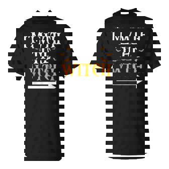 I'm With The Witch Halloween Couples Costume T-Shirt - Thegiftio UK