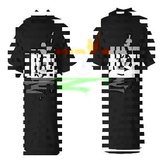 India Flag Cricket Indian Cricketers Cricketer Batter Sports T-Shirt - Thegiftio