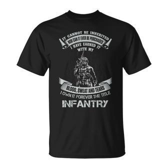 Infantryman Own Forever The Title Us Army Infantry Veteran T-Shirt - Monsterry DE