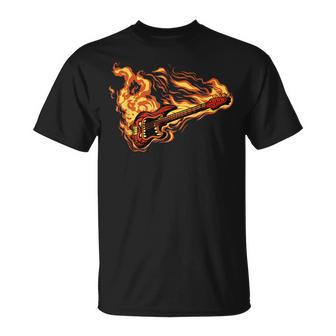 Instrumento De Música Rock Guitarra Bajo Camiseta unisex - Regaloses