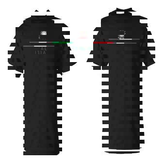 Italia National Flag Colors Italy Crest Logo Italian Roots T-Shirt | Seseable UK