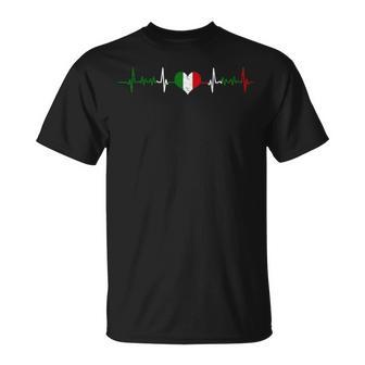 Italian Heart Rate Ecg Pulse Italiano T-Shirt - Geschenkecke