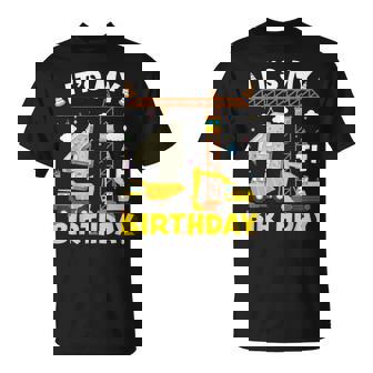 It's My 4Th Birthday Boys Construction Excavator 4 Years Old T-Shirt - Thegiftio UK