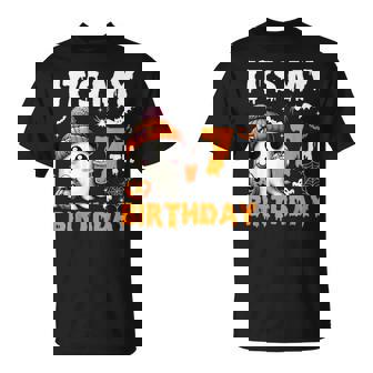 It's My 7Th Birthday 7 Years Old Ghost Pumpkin Halloween T-Shirt - Thegiftio UK