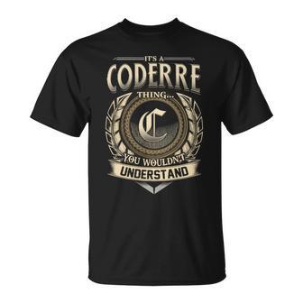 It's A Coderre Thing You Wouldn't Understand Name Vintage T-Shirt - Thegiftio UK