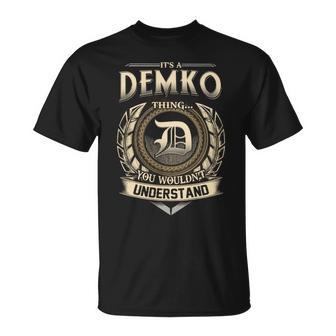 It's A Demko Thing You Wouldn't Understand Name Vintage T-Shirt - Thegiftio UK