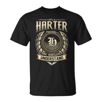 Its A Harter Thing You Wouldnt Understand Name Vintage T-Shirt - Thegiftio UK