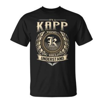 It's A Kapp Thing You Wouldn't Understand Name Vintage T-Shirt - Thegiftio UK