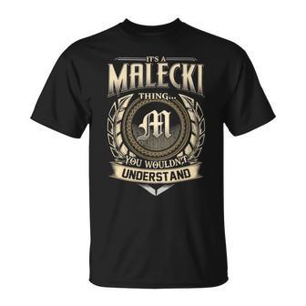 It's A Malecki Thing You Wouldn't Understand Name Vintage T-Shirt - Thegiftio UK