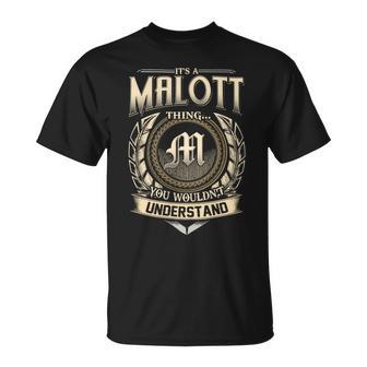It's A Malott Thing You Wouldn't Understand Name Vintage T-Shirt - Thegiftio UK