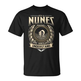 Its A Nunes Thing You Wouldnt Understand Name Vintage T-Shirt - Thegiftio UK