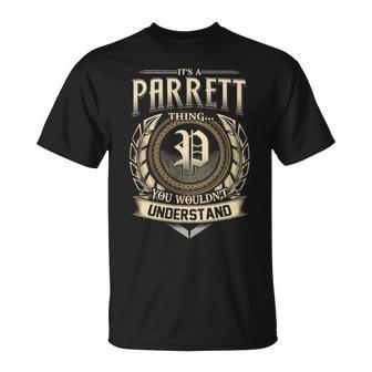 It's A Parrett Thing You Wouldn't Understand Name Vintage T-Shirt - Thegiftio UK