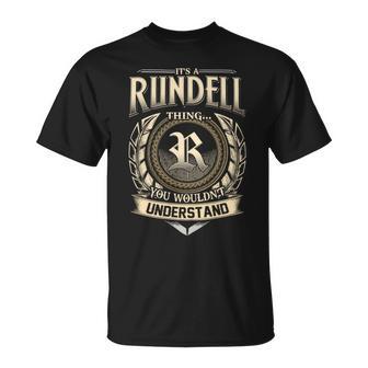 Its A Rundell Thing You Wouldnt Understand Name Vintage T-Shirt - Thegiftio UK