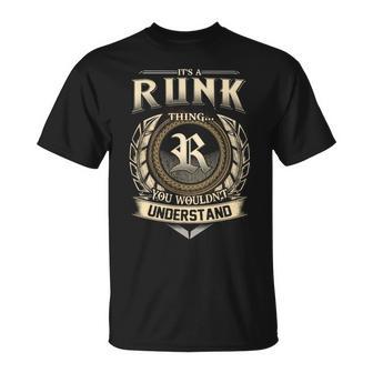 It's A Runk Thing You Wouldn't Understand Name Vintage T-Shirt - Thegiftio UK