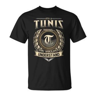 Its A Tunis Thing You Wouldnt Understand Name Vintage T-Shirt - Thegiftio UK