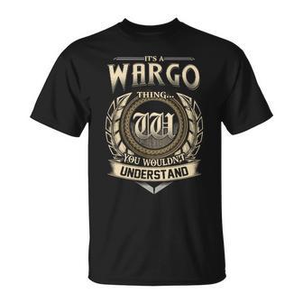 It's A Wargo Thing You Wouldn't Understand Name Vintage T-Shirt - Thegiftio UK