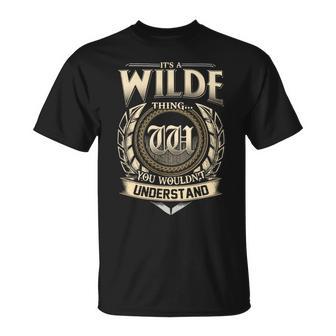 Its A Wilde Thing You Wouldnt Understand Name Vintage T-Shirt - Thegiftio