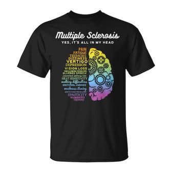 Ja Es Es Ist Alles In Mein Kopf Multiple Sclerosis Ms T-Shirt - Seseable