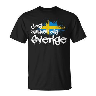 Jag Älsker Dig Sverige Sweden Holiday And Camping T-Shirt - Geschenkecke