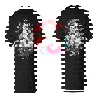 Japanese Nine-Tailed Fox Kitsune Dragon T-Shirt - Thegiftio UK