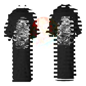 Japanese Samurai Cat Tattoo Vintage Ninja Cat T-Shirt | Seseable UK