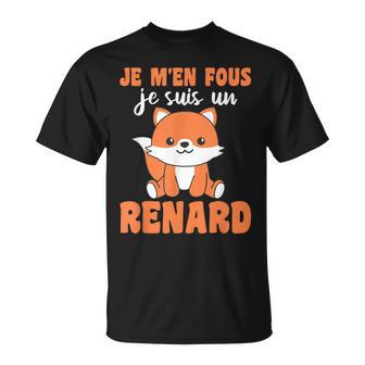 Je M’En Fous Je Suis Un Renard Renard Doux T-Shirt - Cadeauxyz