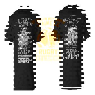 Je Suis Un Mec Simple J'aime Le Rugby Et L'apéro Bière Drôle T-Shirt - Cadeauxyz