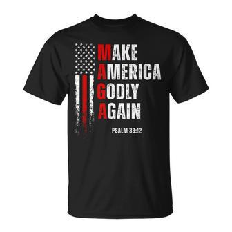 Jesus Make America Godly Again American Patriot Christian T-Shirt - Monsterry CA