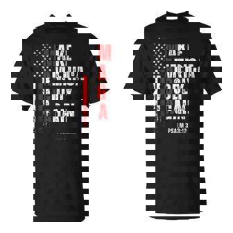 Jesus Make America Godly Again American Patriot Christian T-Shirt - Monsterry
