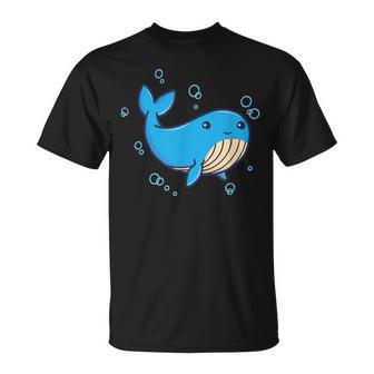 Joli Dessin Animé De Baleine Bleue T-Shirt - Cadeauxyz