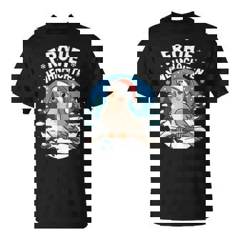 Joyeux Noël Colombe Oiseau Frohe Weihnachten T-Shirt - Cadeauxyz