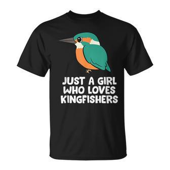 Just A Girl Who Loves Martín Pescadores Pájaros Camiseta unisex - Regaloses