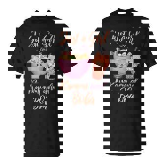 Just A Girl Who Loves Ramen And Boba Cute Kawaii Noodles T-Shirt | Mazezy