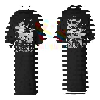 K Is For Kindergarten Teacher Colorful Back To School Kinder T-Shirt - Monsterry