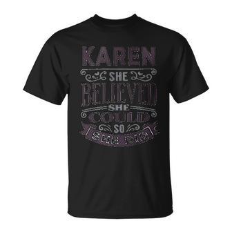 Karen Believed She Could So She Did T-Shirt - Thegiftio