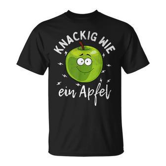 Knackig Wie Ein Apple Nutritionitamin Fruit Apple Saying T-Shirt - Geschenkecke