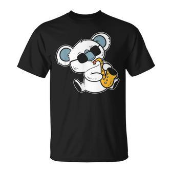 Koala Playing Saxophone Band Member T-Shirt - Monsterry UK