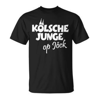 Kölsche Junge Op Jöck Kölner Unterwegs Cologne T-Shirt - Geschenkecke